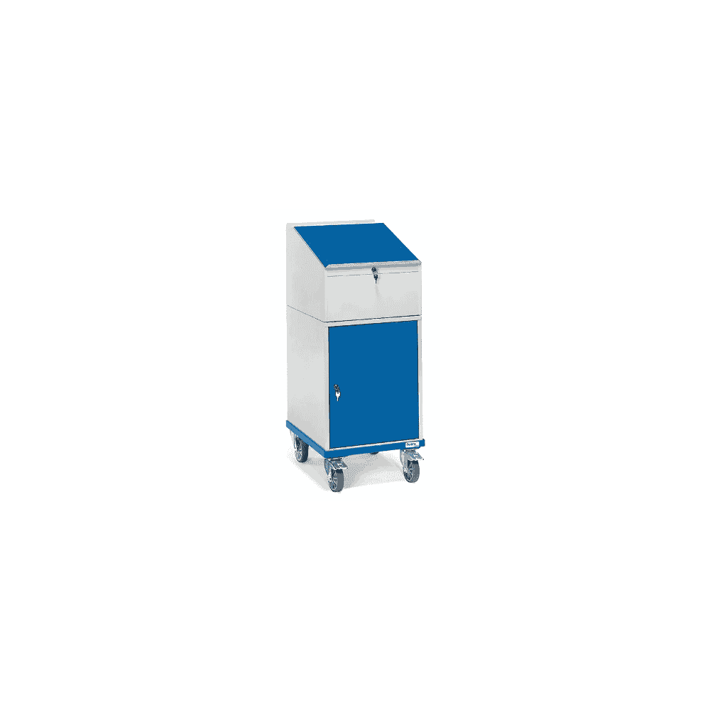 Fetra Pupitre roulant, avec armoire et écritoire, 650 x 550 x 1200 mm