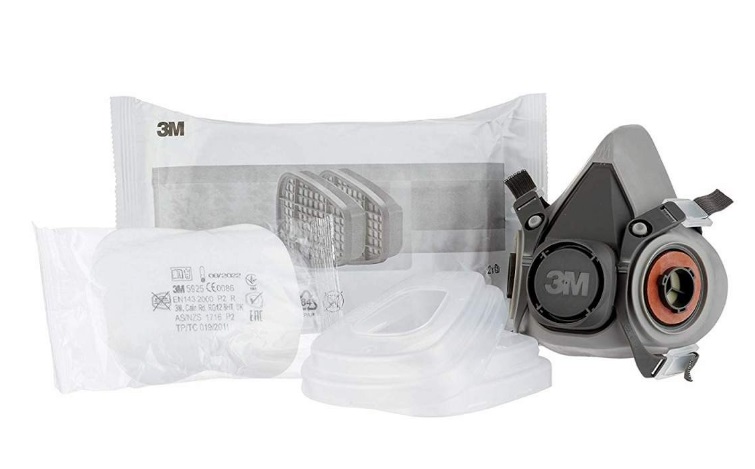 3M Masque de protection respiratoire 6002C1 Gris 1 pièce, LxLxH 125x250x245 mm