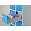 Karteischrank - abschliessbar - grau-blau, RAL 7035 / RAL 5012 für Formate DIN A5 und A6