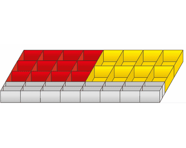 Schulte Jeu de bacs d'insertion pour compartimenter les tiroirs, couleurs assorties