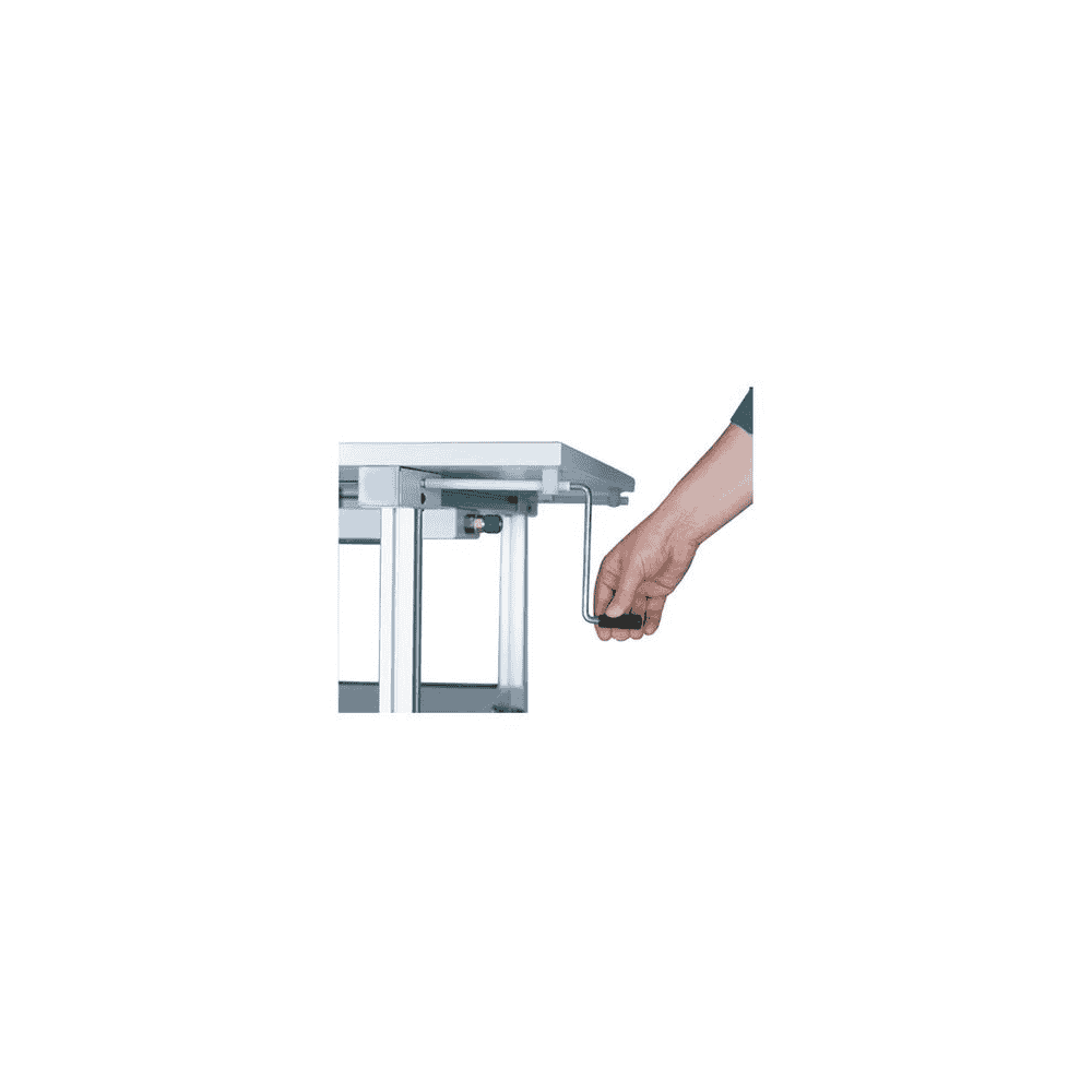Bedrunka+Hirth Packtisch Komfort, Grundtisch Tiefe 900 mm, höhenverstellbar mit Kurbelverstellung, 2000 x 900 mm