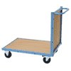 Bedrunka+Hirth Chariot de transport avec fond en bois et paroi arrière, capacité de charge 300 kg, 900 x 620 x 860 mm