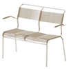 Schaffner Banc double Spaghetti Säntis avec accoudoirs, L x P x H 1070 x 580 x 850 mm, disponible en plusieurs versions