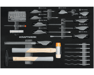 KRAFTWERK BASIC LINE EVA Schraubendreher- und Schlagwerkzeug-Einlage, 600 x 400 mm, 49-teilig