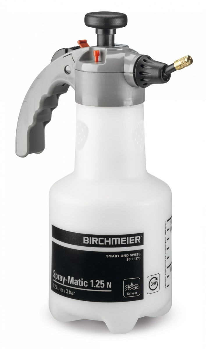 Birchmeier Pulvérisateur à pression Spray-Matic 1.25 N / 360°, avec buse régulatrice - pour professionnels du chantier