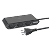 Steffen Multiprise IQ, 6 × T13 (2 × 3 en travers), 10 A, IP20, câble de 1.5 m, avec protection de surintesité, en deux couleurs