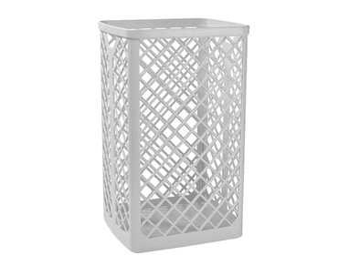 Bedrunka+Hirth Abfallkorb aus Kunststoff, weiss, 40 Liter, 320 x 250 x 500 mm