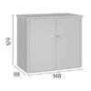 Biohort Doppel-Mülltonnenbox ALEX® Duo, in 3 Farben