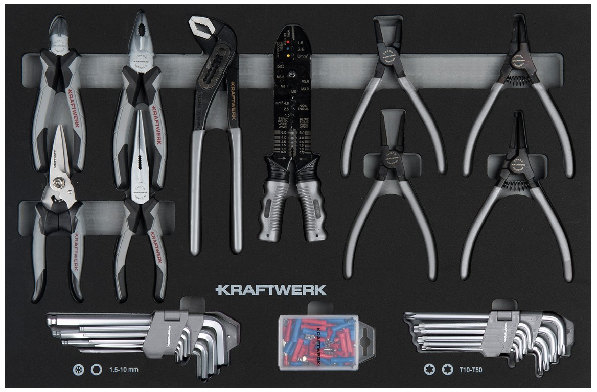 KRAFTWERK BT700 Werkstattwagen BASIC, 7 Schubladen, 337-teilig, inkl. Werkzeug, in 2 Farben