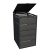 Abri pour poubelles de 240 litres, en acier galvanisé, RAL 7016, disponible en plusieurs modèles