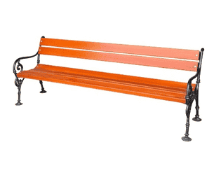 Banc de jardin Vienne en bois tendre avec dossier et accoudoir