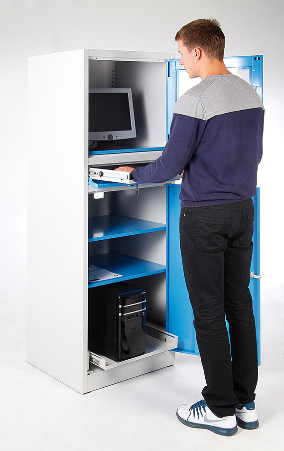 Armoire informatique en différentes versions | protection du matériel informatique contre la poussière et les dommages | mobile ou fixe