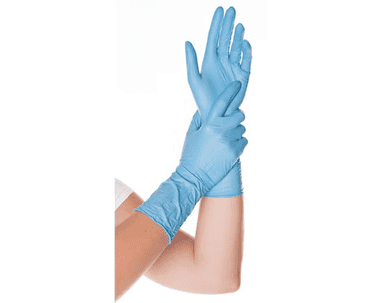 Nitril-Einweghandschuh Hygostar Safe Long, 100 Stück, blau