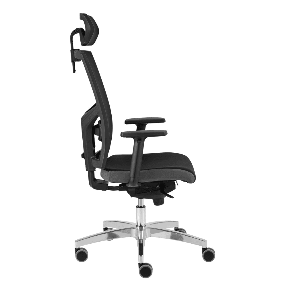 Bürodrehstuhl Lilie mit Netzrücken, stufenlos höhenverstellbar, 500 x 450 mm