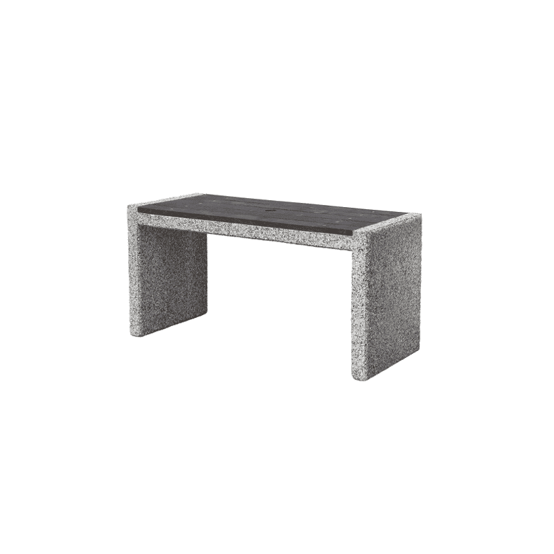 Betontisch mit Beplankung in Holzoptik, 1590 x 650 x 800 mm