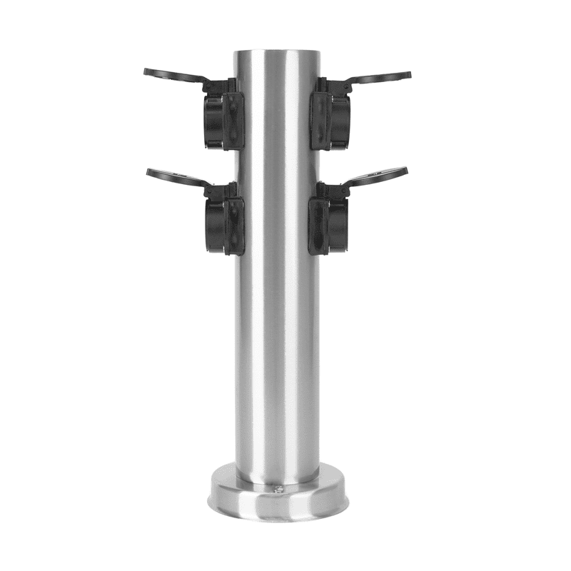 Steffen GardenLine Energiesäule Inox mit 4 x Steckdosen T13, IP55