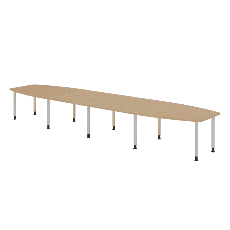 Table de conférence Solea avec piétement en tube rond, en diverses versions