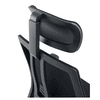 Appuie-tête pour chaise de bureau Pegasus avec dossier et accoudoirs en maille, noir
