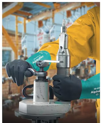 Chemikalienschutzhandschuhe Ansell AlphaTec® 58-535W, Nitril, EN374 JKL, Packung à 6 Paar