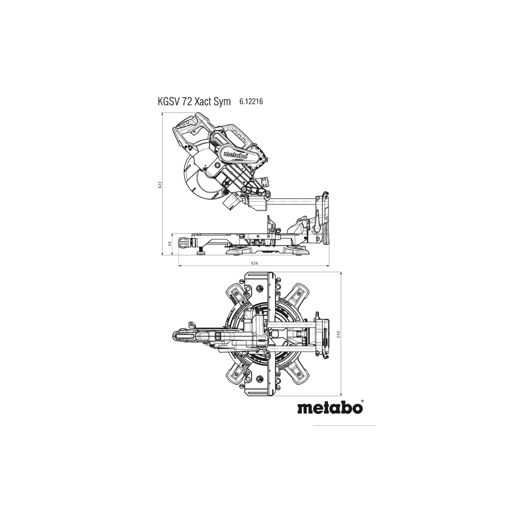 Metabo Kappsäge KGSV 72 Xact SYM, mit Zugfunktion, 1800 Watt