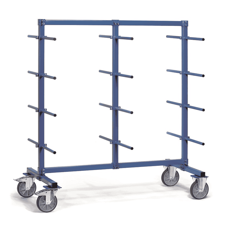 Tragarmwagen, zweiseitig, Tragkraft 500 kg, mit PVC-Schlauch überzogen