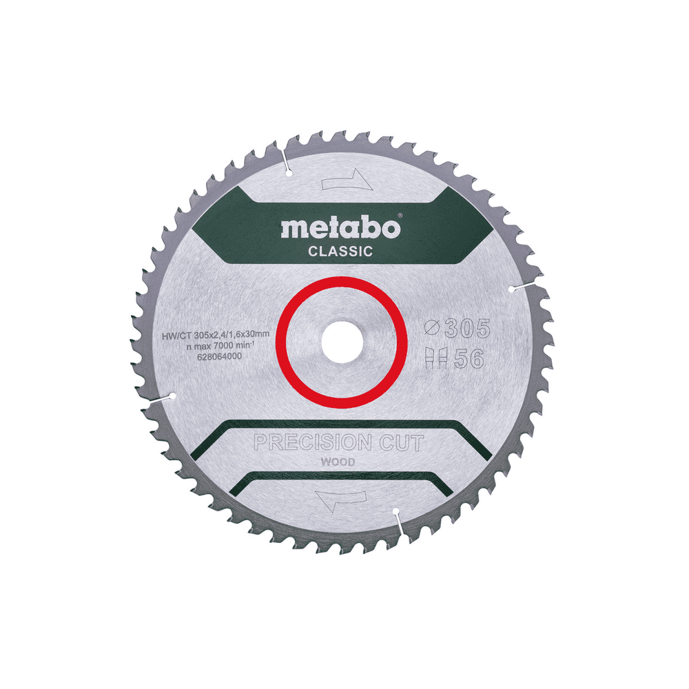 Metabo Kreissägeblatt "Precision Cut Wood - Classic" 305 x 30 mm, Z56, WZ, 5° negativ