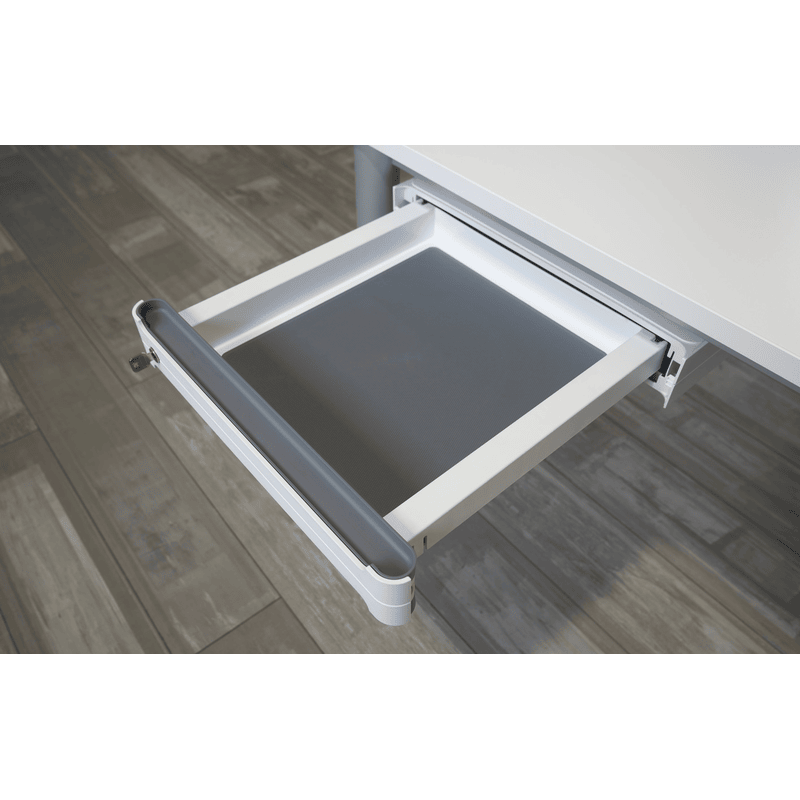 Unterbauschublade Smart Office für Schreibtische, abschliessbar, weiss, 430 x 410 x 70 mm