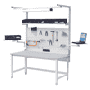 Bedrunka+Hirth ESD-Tisch workergo 4-Fuss mit Multi-Wand-Aufbau, BxTxH 1500 x 750 x 700-1045 mm