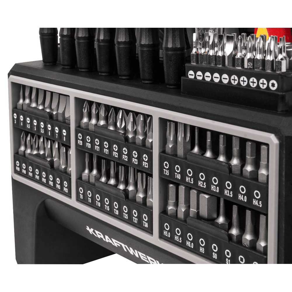 KRAFTWERK Schraubendreher- und Bit-Set, 114-teilig, komplett-Werkzeugset
