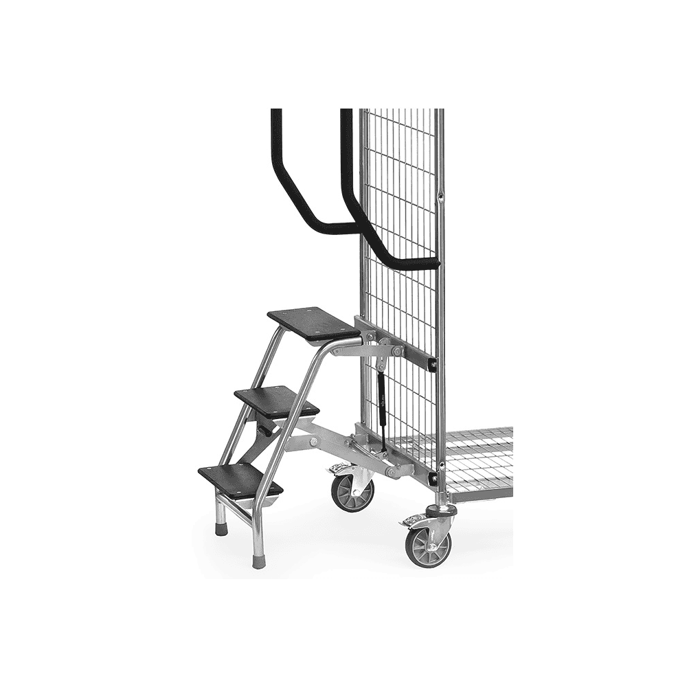 Fetra Trittstufen an- und abklappbar, 3 Stufen, Greifhöhe 2800 mm