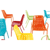 Schaffner Chaise de jardin Bermuda sans accoudoirs, L x P x H 490 x 420 x 790 mm, en différentes versions