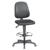 Arbeitsdrehstuhl Prosedia mit Fussring, Sitzhöhe 580-850 mm, schwarz