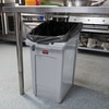 Poubelle Slim Jim sous le comptoir, gris, capacité 87 litres, 560 x 400 x 762 mm