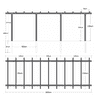 PLUS Doppelpergola, Schwarz RAL 9005, Modell 3, BxTxH 6640 x 2380 x 2260 mm
