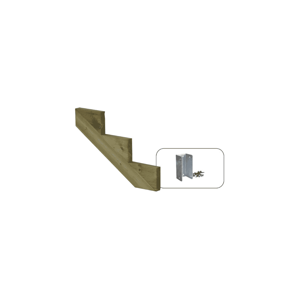 PLUS Limon d'escalier à 34,2°, profondeur de marche 250 mm, disponible en plusieurs versions