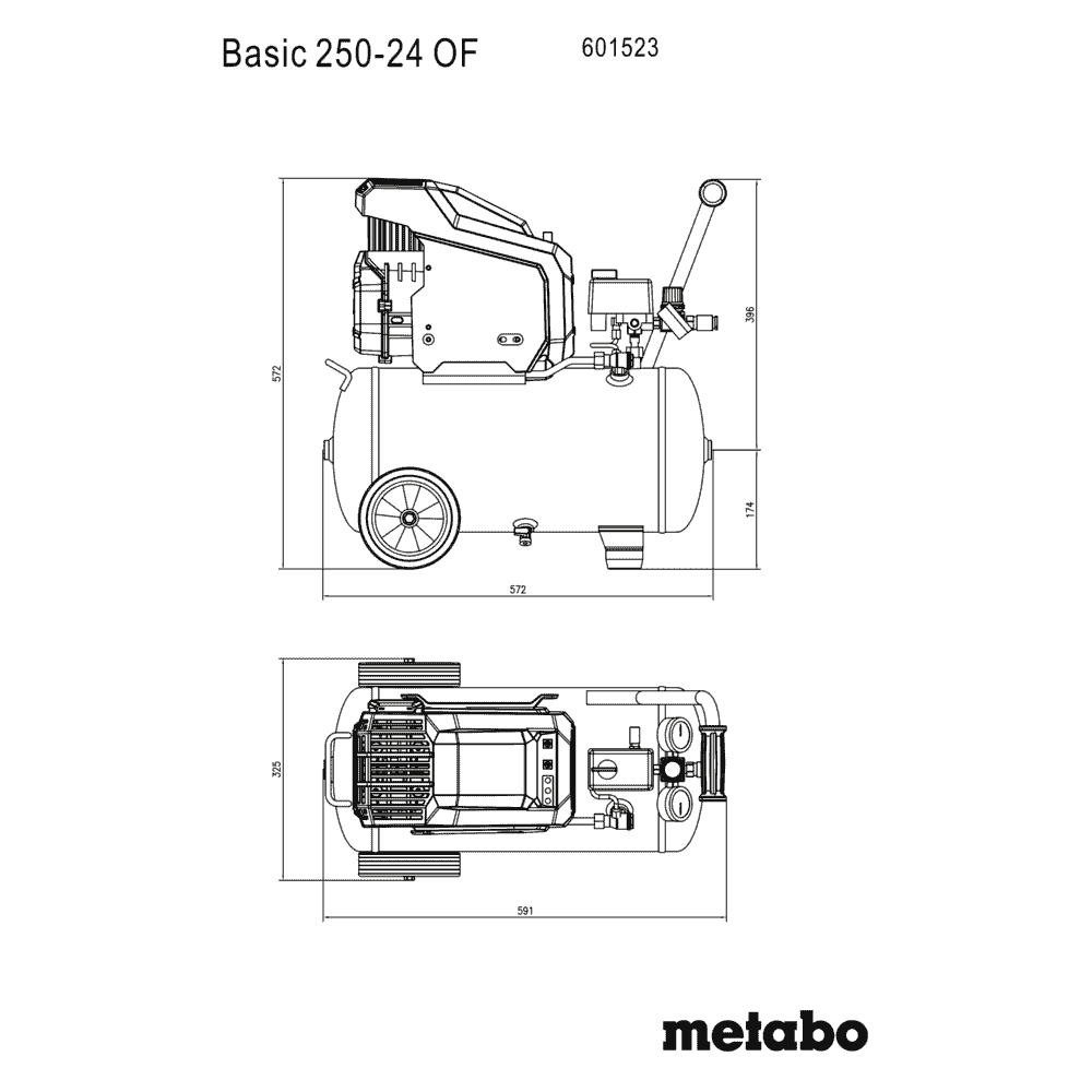 Metabo Compresseur Basic 250-24 OF - 1500 watts
