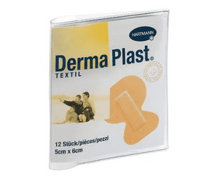 Pansements textiles pour doigts DermaPlast, 50 x 60 mm, paquet de 12 pièces
