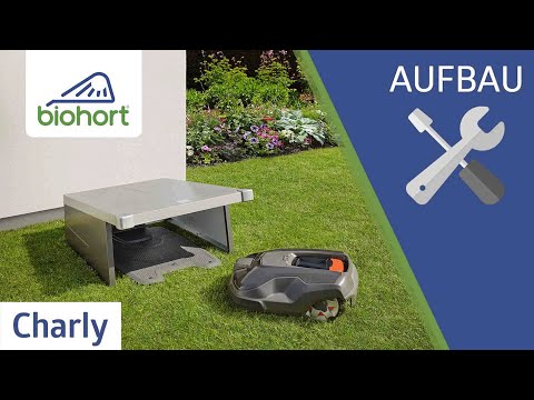 Biohort Robotergarage CHARLY®, quarzgrau/dunkelgrau-metallic, 780 x 900 x 490 mm
