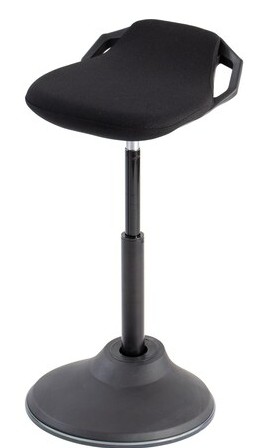 Arbeitshocker Alba Flexy, ergonomisch und höhenverstellbar, schwarz