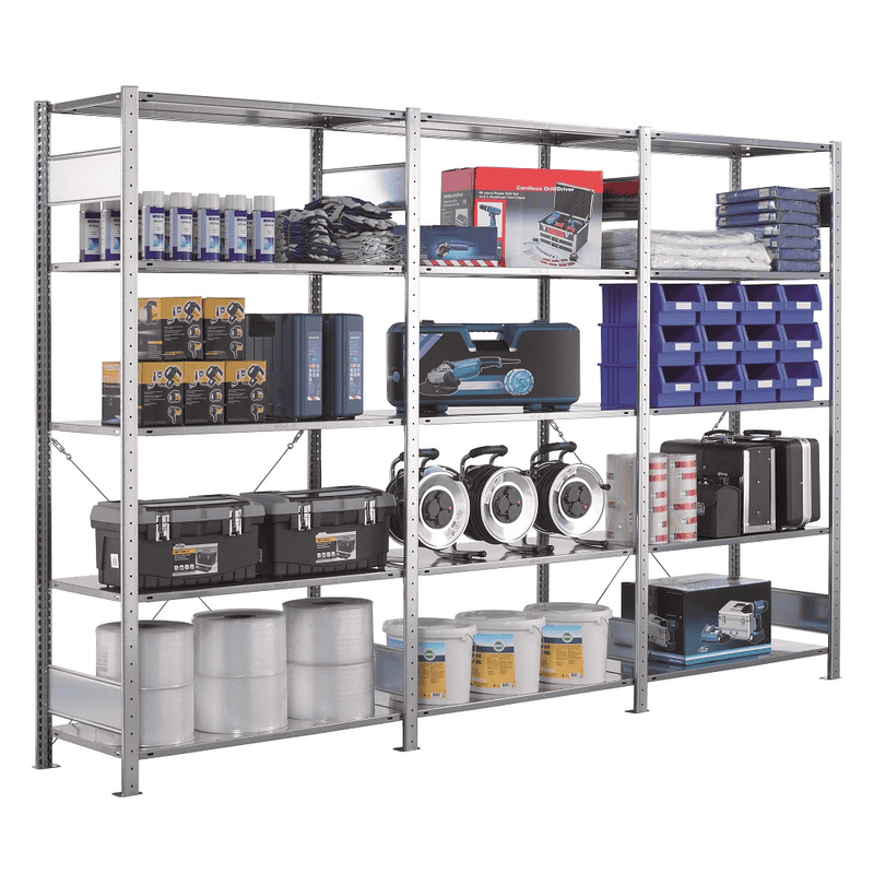 Schulte Fachbodenregal, modulares Stecksystem, einseitig nutzbar