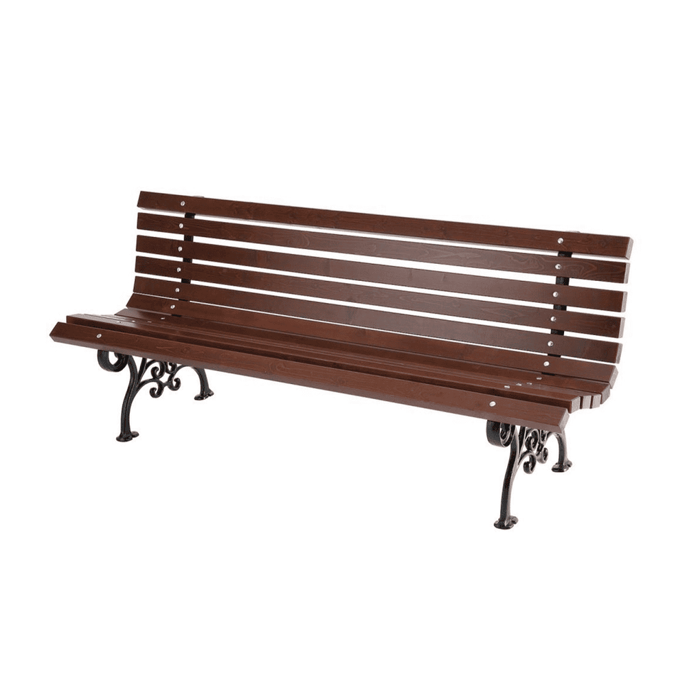 Parkbank-Salzburg aus Kieferholz, mit Rückenlehne, 1800 x 627 x 730 mm