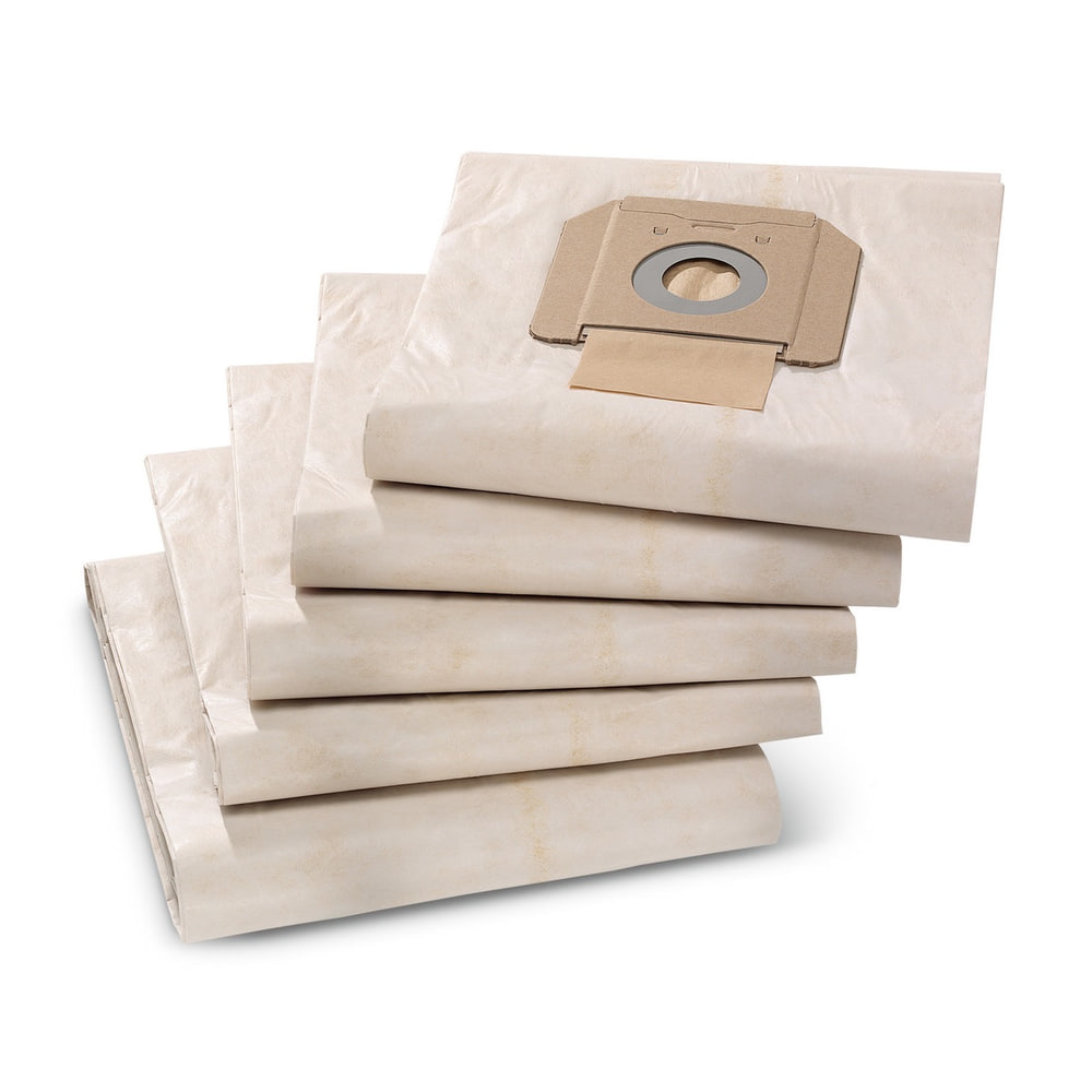 Kärcher Papierfiltertüten für Nass-/Trockensauger NT 48, NT 65, NT 70, NT 72, NT 75, 5 Stück
