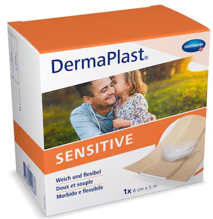 Pansement rapide DermaPlast Sensitive, 60 mm x 5 m, couleur chair