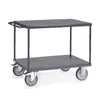 Fetra ESD-Tischwagen mit Stahlblech-Plattformen bis 600 kg, mit 2 Böden, schiefergrau RAL 7015