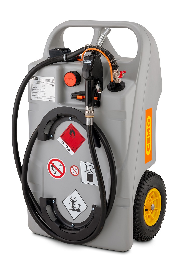 Dieseltrolley 100 Liter mit CAS-Akkusystem, mobile Diesel-Tankanlage, Komplettset inkl. Pumpe