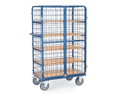 Fetra Etagenwagen mit Flügeltüren, Tragkraft 600 kg, drei verschiedene Grössen