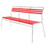 Schaffner SÄNTIS banc avec lattes, structure en tube d'acier galvanisé à chaud, disponible en plusieurs versions