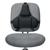Support dorsal et lombaire avec coussin en mousse à mémoire de forme en 3 parties, pour chaises de bureau, noir