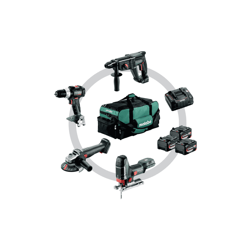 Metabo Combo Set "Bauhandwerk 4.3", 18 V Akku-Maschinen im Set mit 3x Li-Power Akkus 4.0 Ah