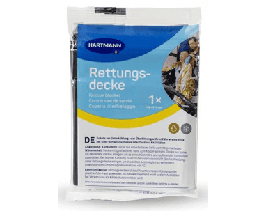 Rettungsdecke Hartmann, 1500 x 2100 mm, gold/silber